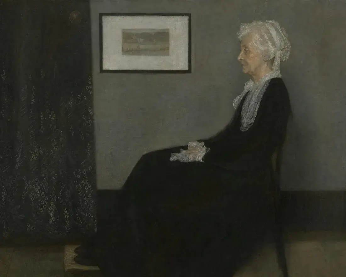 A grandmother painted as Whistler's Mother